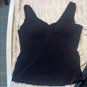 Black Shapewear Camisole with Sweetheart Neckline